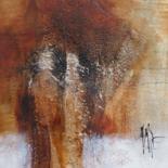 Painting titled "A nos silences brûl…" by Isabelle Mignot, Original Artwork, Acrylic