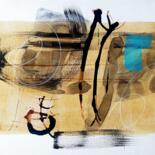 Peinture intitulée "La vie ... intensém…" par Isabelle Mignot, Œuvre d'art originale, Encre Monté sur Châssis en bois