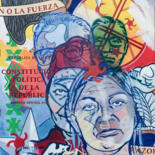 Peinture intitulée "Made in Chile-Elisa…" par Murzo, Œuvre d'art originale, Acrylique Monté sur Châssis en bois