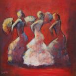 Painting titled "danseuses" by Isabelle Husson, Original Artwork, Acrylic