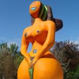 Sculpture intitulée "101) Déesse Xochiqu…" par Isis Bi M, Œuvre d'art originale