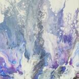Картина под названием "Purple Blue Silver…" - Iveta Zaharova (Kārkla), Подлинное произведение искусства, Акрил