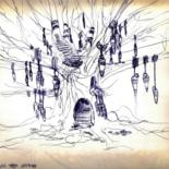Dessin intitulée "The Hanging Tree" par Jack-Caine Silverman, Œuvre d'art originale