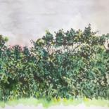 Painting titled "Forêt" by Jacques Lelievre, Original Artwork, Watercolor