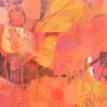 Peinture intitulée "Abstraction rouge e…" par Jacqueline Faubert, Œuvre d'art originale, Acrylique