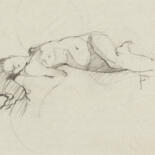Drawing titled "Reclining Stretch D…" by Jacqueline Gomez, Original Artwork, Charcoal