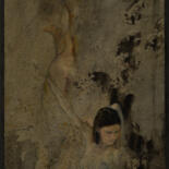 Malerei mit dem Titel "Mixed Media Figure 1" von Jacqueline Gomez, Original-Kunstwerk, Öl Auf Andere starre Platte montiert