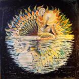 Painting titled "mandala-8-la-source…" by Jacqueline Klocke, Original Artwork, Acrylic