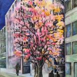 Peinture intitulée "Urban tree" par Jacqueline Klocke, Œuvre d'art originale, Aquarelle