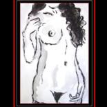 Drawing titled "nus..29  sur papier…" by Jacques Depoorter, Original Artwork