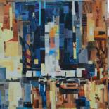 Collages titled "New York by night" by Jacques Lacourrege, Original Artwork, Acrylic