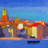 Painting titled "Saint-Tropez" by Jacques Peyrelevade, Original Artwork, Oil