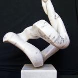 Sculpture titled "Mobius XIV Italiano" by Jan And Jo Moore, Original Artwork, Stone