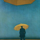 Schilderij getiteld "Umbrella is on its…" door Jan Keteleer, Origineel Kunstwerk, Digitaal Schilderwerk