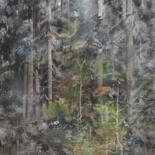 Peinture intitulée "A New Day in the Fo…" par Janis Zingitis, Œuvre d'art originale, Huile Monté sur Châssis en bois