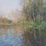 Malerei mit dem Titel "Spring on the Lakes…" von Janis Zingitis, Original-Kunstwerk, Acryl Auf Keilrahmen aus Holz montiert
