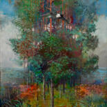 Painting titled "Pines of the Baltic…" by Janis Zingitis, Original Artwork, Acrylic
