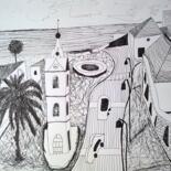 Рисунок под названием "View to Tel-Aviv" - Janna Shulrufer, Подлинное произведение искусства, Другой