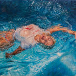 Peinture intitulée "Paz en el agua" par Janto Garrucho, Œuvre d'art originale, Huile