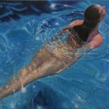 Schilderij getiteld "Sirena" door Janto Garrucho, Origineel Kunstwerk, Olie