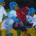 Printmaking titled "Football Players" by Jan Wall, Original Artwork, Digital Print