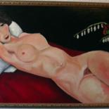 Painting titled "reclining nude on a…" by Jason Kurt Easter, Original Artwork