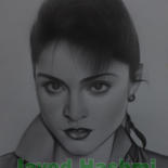 Painting titled "Madonna Portrait Dr…" by Javed Hashmi, Original Artwork, Oil