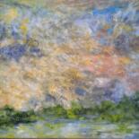 Peinture intitulée "Ciel multicolore" par Jean-Claude Bemben, Œuvre d'art originale, Huile Monté sur Châssis en bois