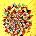 Peinture intitulée "Géométrie" par Lebreton-Hays, Œuvre d'art originale, Huile