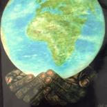 Peinture intitulée "la terre est entre…" par Lebreton-Hays, Œuvre d'art originale, Huile