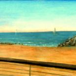 Peinture intitulée "la plage de saint-m…" par Lebreton-Hays, Œuvre d'art originale, Acrylique
