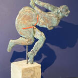 Sculpture titled "patineuse" by Jean-Claude Sgro, Original Artwork, Bronze