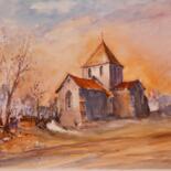 Painting titled "Aquarelle de "Lagey…" by Jean Dominique Monneraux, Original Artwork, Watercolor