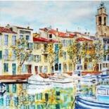 Peinture intitulée "-Venise provençale-" par Jean Jourdan, Œuvre d'art originale, Aquarelle