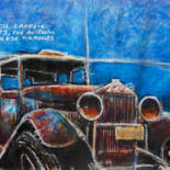 Peinture intitulée "Mail old car" par Jean-Luc Lacroix (JL LACROIX), Œuvre d'art originale, Acrylique