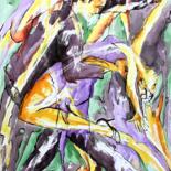 Peinture intitulée "177 Tango violet" par Jean-Luc Lopez, Œuvre d'art originale, Aquarelle
