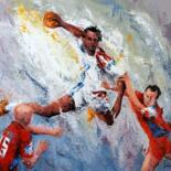 제목이 "1052 Tir de handball"인 미술작품 Jean-Luc Lopez로, 원작, 아크릴