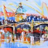 Painting titled "232 Pont Saint-Pier…" by Jean-Luc Lopez, Original Artwork, Ink
