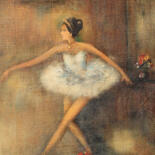 Peinture intitulée "Danseuse I ." par Jean Xavier Combe, Œuvre d'art originale, Huile Monté sur Châssis en bois