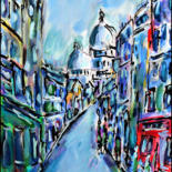 Peinture intitulée "Montmartre mélancol…" par Jean Mirre, Œuvre d'art originale, Huile