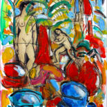 Peinture intitulée "Thé chez Matisse" par Jean Mirre, Œuvre d'art originale, Huile