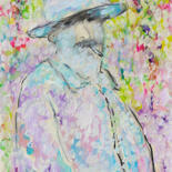 Painting titled "Portrait de Monet" by Jean Mirre, Original Artwork, Oil
