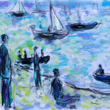 "En regardant la mer" başlıklı Tablo Jean Mirre tarafından, Orijinal sanat, Petrol