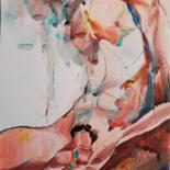 Peinture intitulée "Male Nude III" par Jelena Djokic, Œuvre d'art originale, Aquarelle