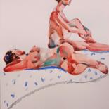 Pittura intitolato "Bathers XI" da Jelena Djokic, Opera d'arte originale, Acquarello
