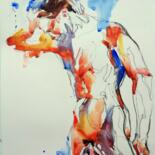 Peinture intitulée "Bather XVI" par Jelena Djokic, Œuvre d'art originale, Aquarelle