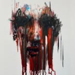 Painting titled "Bleeding soul" by Jérôme Royer, Original Artwork, Acrylic Mounted on Wood Stretcher frame