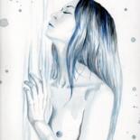 Painting titled "Softly touching" by Jessica Altera, Original Artwork, Ink