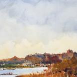 绘画 标题为“Rye Town autumn aft…” 由Jim Morgan, 原创艺术品, 水彩
