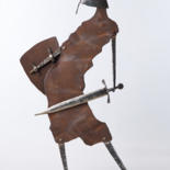 Sculpture intitulée "Knight Defender" par Jiri Genov, Œuvre d'art originale, Métaux